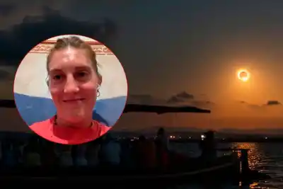 Una entrerriana cruzó el océano y vivió el eclipse que Argentina no pudo ver