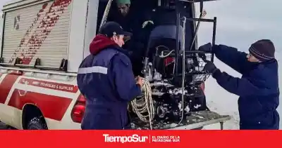 Rescataron a una mujer aislada por la nieve en un operativo que duró más de ocho horas