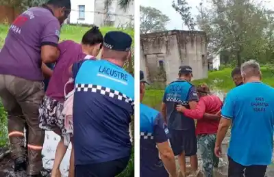 Operativo de rescate en medio de la emergencia: así evacuaron a familias y pacientes en Leales