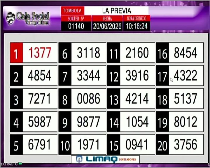 Números de La Previa