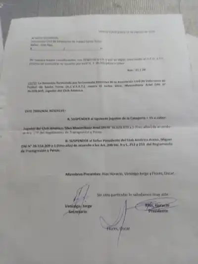 Alteró su DNI para jugar en Veteranos: el presidente de la Liga de Santo Tomé fue suspendido