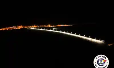 El acceso a Cangrejales I estrena luminarias LED: 25 postes para poner fin a un reclamo histórico