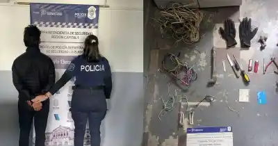 Robaba cables en la estación de Gonnet y las cámaras lo delataron: qué llevaba en la mochila