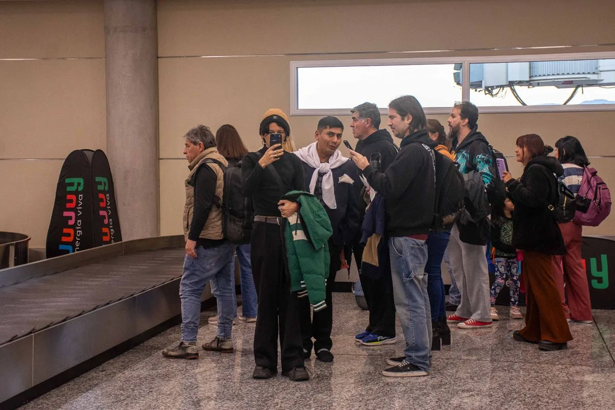 Turistas en el aeropuerto