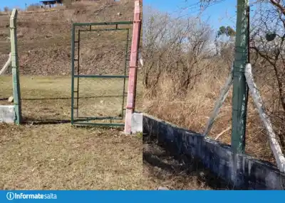 Un club de Salta fue víctima de un nuevo robo: se llevaron el alambrado y ya son tres los ataques