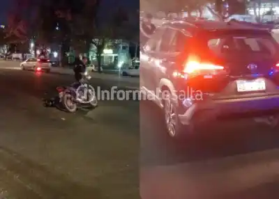 Siniestro en avenida Paraguay: un auto y una moto chocaron y la zona está complicada