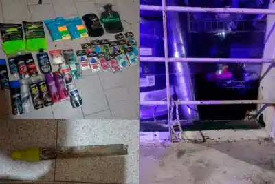 Un vidrio roto, una mochila cargada y un detenido: así cayó el ladrón de la ferretería