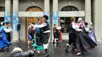 Música, danza y tradición: así celebraron las colectividades en la Fiesta de la Nieve