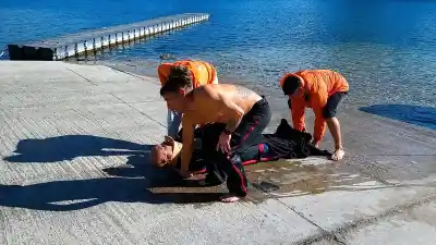 Simulacros sorpresa en los diques de San Juan: así entrena la Dirección Náutica para el verano