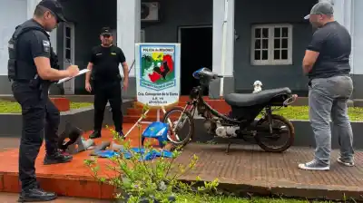 La ocultaron bajo ramas: recuperaron la moto robada y un joven terminó detenido
