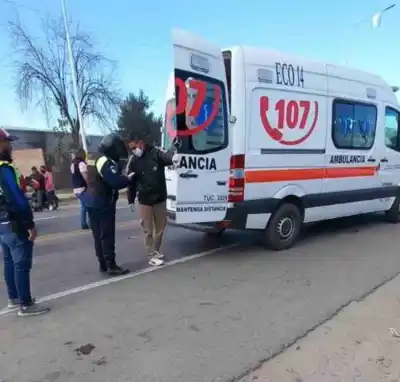 Sufrió un corte en la cabeza al chocar un perro en la Ruta 38