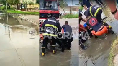 Un joven motociclista cayó en una trampa oculta en el oeste de la Capital: “Sentía que me hundía”
