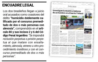 Crimen de Cristian Díaz: los dos presuntos sicarios brasileños enfrentarán al Tribunal Penal 2
