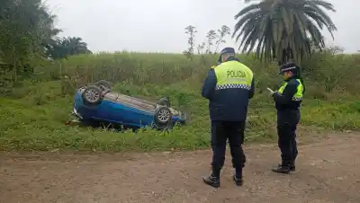 Volcó en la Ruta 320 y el desenlace sorprendió a todos