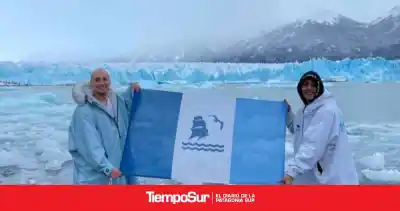 El desafío que ningún nadador de Río Gallegos había logrado: la travesía frente al Perito Moreno