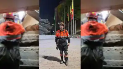 Un rionegrino entre los escombros: la primera misión internacional de un rescatista de Topos Argentina