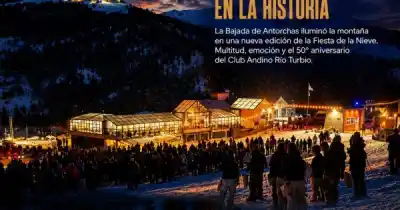 Medio siglo de pasión por la nieve: así se vivió la Bajada de Antorchas que emocionó a Río Turbio
