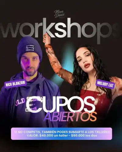 Move Dance vuelve a Merlo: talleres gratuitos con Melody Luz y Nico Blanzari