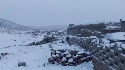 El paisaje blanco que paralizó la puna jujeña: las postales de Lagunillas del Farallón
