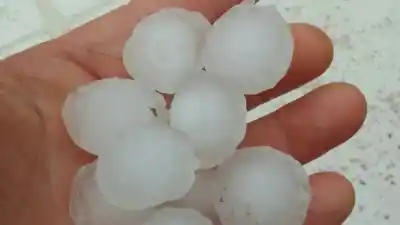 Granizo sorprendió en Concepción del Uruguay: vecinos captaron piedras de gran tamaño