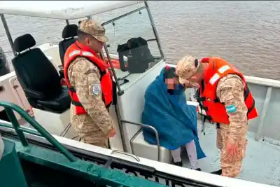 Estaba en el agua y no podía salir: el dramático rescate en el río Uruguay
