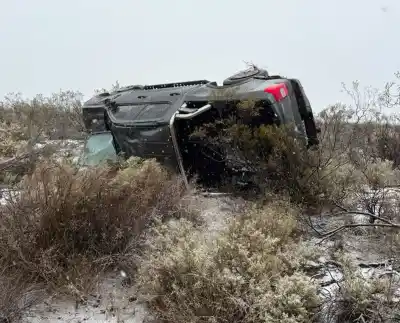 Vuelco en la nieve: una pampeana resultó herida tras un violento accidente en Mendoza