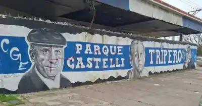 Furia por un mural de Maradona: intentaron incendiar un comercio con bombas molotov y hay tres detenidos