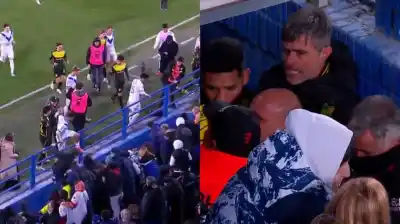 Tensión en Liniers: el cruce entre Vaccari y Barros Schelotto que terminó en el túnel