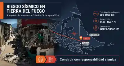 El sismo en Colombia reaviva una alerta que Tierra del Fuego no puede ignorar