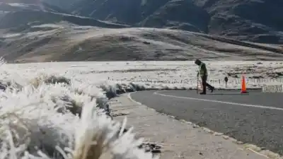 Hielo en la ruta: cortan el tránsito en la 307 entre Tafí del Valle y Amaicha