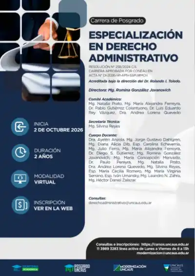 UNCAUS abre inscripciones para una nueva especialización: modalidad virtual y cupos para profesionales