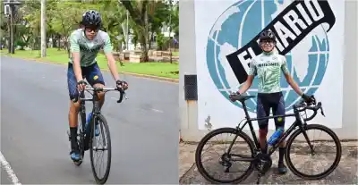 El ciclista misionero que vendió empanadas para correr el Argentino de pista