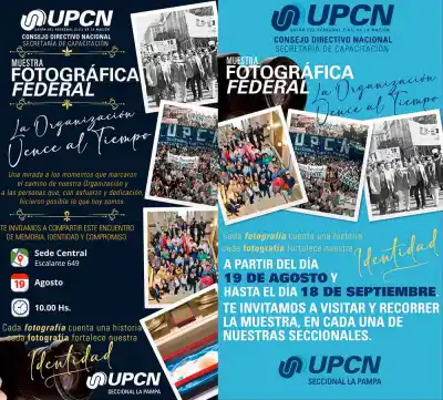La muestra fotográfica que revive la historia sindical de UPCN llega a La Pampa