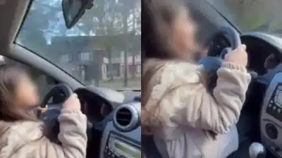 Escándalo en Chubut: identificaron al padre que filmó a su hija de 9 años manejando y ya le suspendieron la licencia