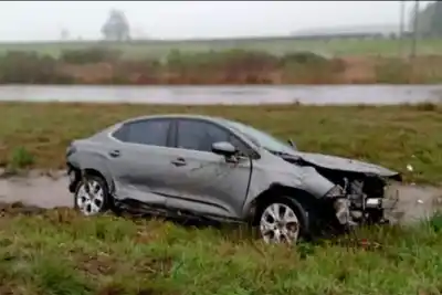 El susto que vivió una familia en la autovía 14: una beba con turno en el Garrahan entre los ocupantes