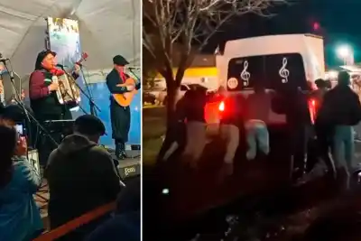 La lluvia no lo frenó: la "paisanada" de Federal rescató a Monchito Merlo y su equipo