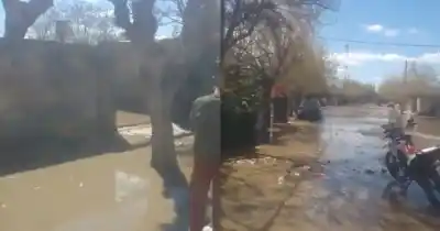 Nuevo desborde del canal Cordero en Chimbas: vecinos otra vez bajo el agua