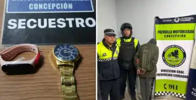 Robo con destreza en Concepción: el ladrón no pudo escapar con su botín