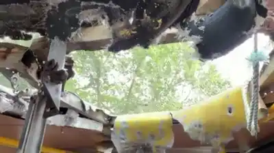 El dron ruso que cayó sobre un minibús y dejó una escena desgarradora en Jersón