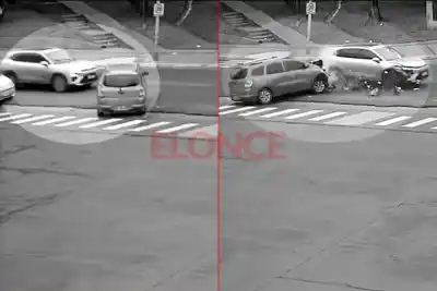 Impactante video: así chocaron dos camionetas en avenida Laurencena