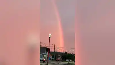 El cielo de Santiago se tiñó de colores: el arcoíris que paralizó a todos