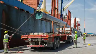 El primer barco con caños para el Gasoducto Dedicado ya está en Río Negro: ¿qué se sabe?