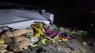 Se quedó dormido en la Ruta 3 y el final fue impactante: el camión terminó volcado