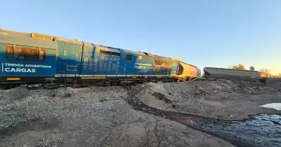Descarriló un tren de cargas en Las Heras y la Policía custodia la zona