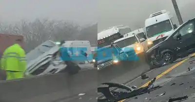 Niebla y dos choques en cadena: así amaneció la autopista Buenos Aires-La Plata