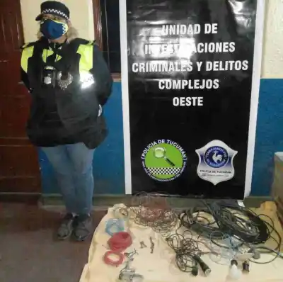 Recuperan cables y otros elementos robados al sur Monteros