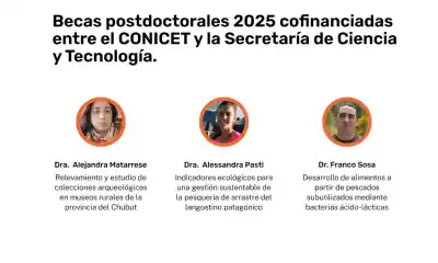 Chubut suma 3 nuevos becarios postdoctorales junto al CONICET: ¿en qué áreas investigarán?