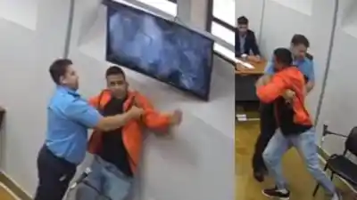 Volvió a desafiar a la Justicia: el reo que quiso agredir a un fiscal fue arrastrado a la fuerza