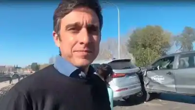 Un exintendente, en el centro de un choque en cadena que paralizó Circunvalación