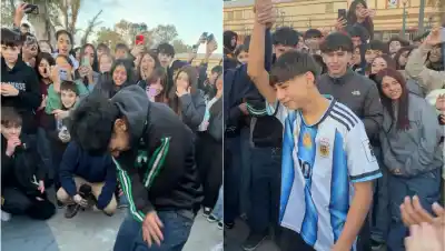 El nuevo ritual viral que copó una plaza de Roca y dejó a todos hablando